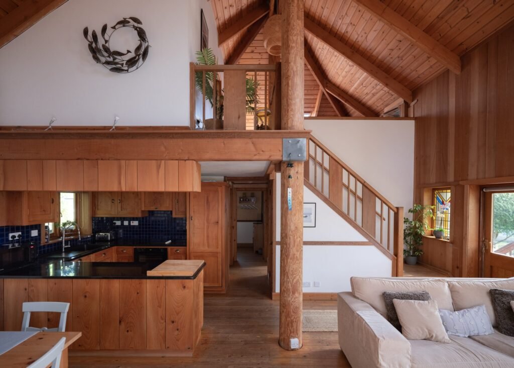 Kate Winslet’s former Japanese-style Pole House in Cornwall is for sale at £600,000, featuring unique stilt design, vaulted ceilings, gardens and coastal charm.