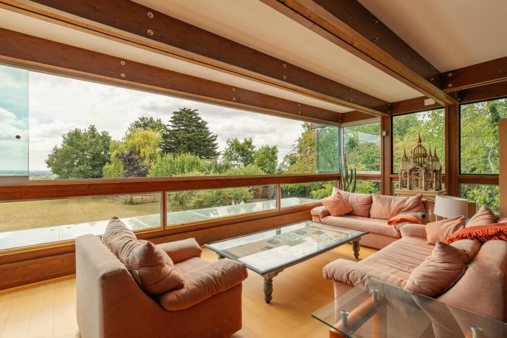 Stunning £2.5m Pagano-designed home hits the market with indoor pool, sauna, orchard and equestrian facilities set on 1.6 acres of landscaped gardens in Cambridge.