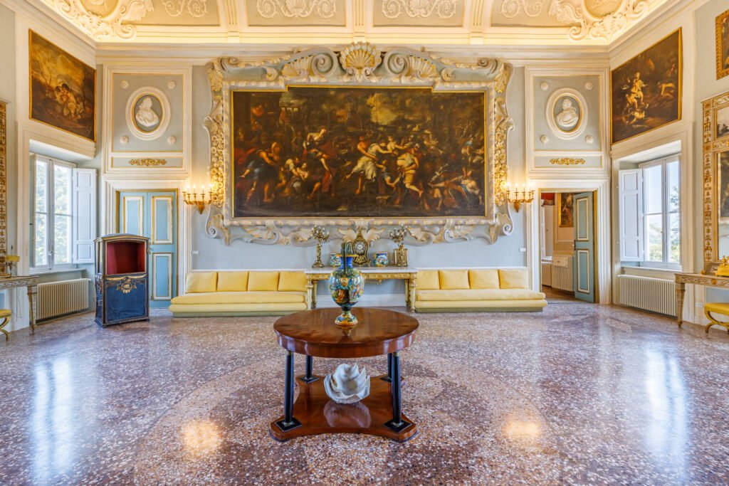 Tuscan villa near Lucca once owned by Napoleon’s sister hits the market with grand interiors, olive groves, pools, orangery, private chapel and rich historic charm.