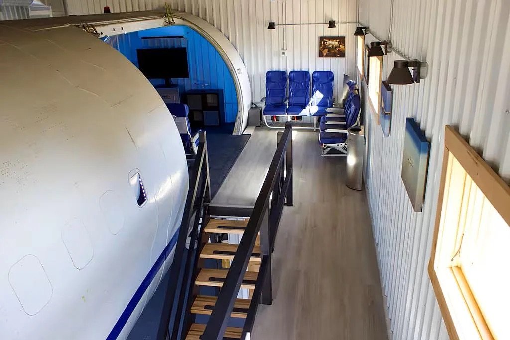 Unique Texas home on 80 acres hits market for \$2.1m complete with Boeing 727 jet converted into living space. Features themed interiors, family rooms and stunning views.