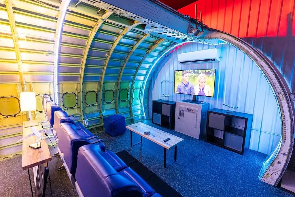 Unique Texas home on 80 acres hits market for \$2.1m complete with Boeing 727 jet converted into living space. Features themed interiors, family rooms and stunning views.