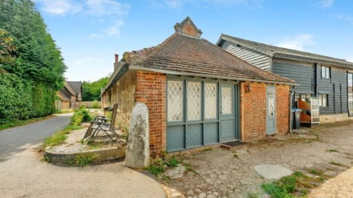 This Surrey home hides a surprise behind its doors with a ground-floor playspace and pole alongside cozy bedrooms, patio and charm, priced at £375,000.