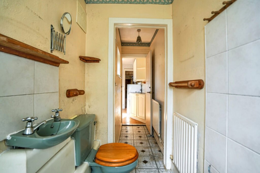 Britain’s narrowest homes include this 7ft wide terraced house in Chatham with 500 sqft space, two bedrooms, and a guide price of £75,000 at auction.