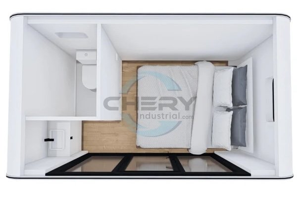Tiny houses for just over £10k are now available online. Chery Industrial offers a flat-pack style cabin with bed, shower, and workspace delivered to your door.