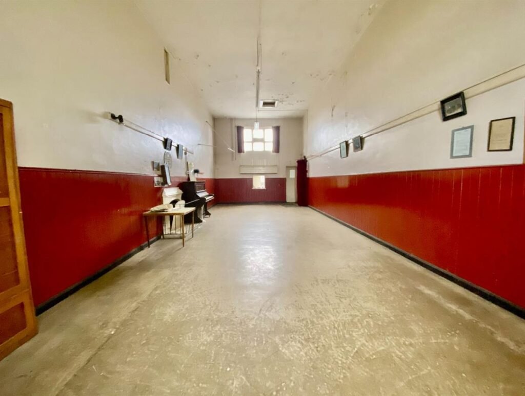 A historic 1885 Reading Room in Upminster is on sale for £200k to £250k with potential for conversion but needs major renovation after years of neglect and disrepair.