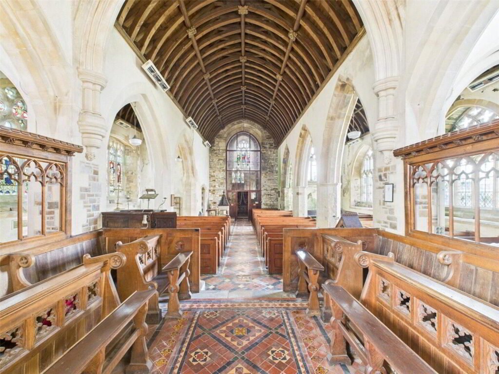 A Grade I Listed church in Devon with vaulted ceilings, stained glass and a graveyard is for sale at £50,000 offering unique potential for conversion or business use.