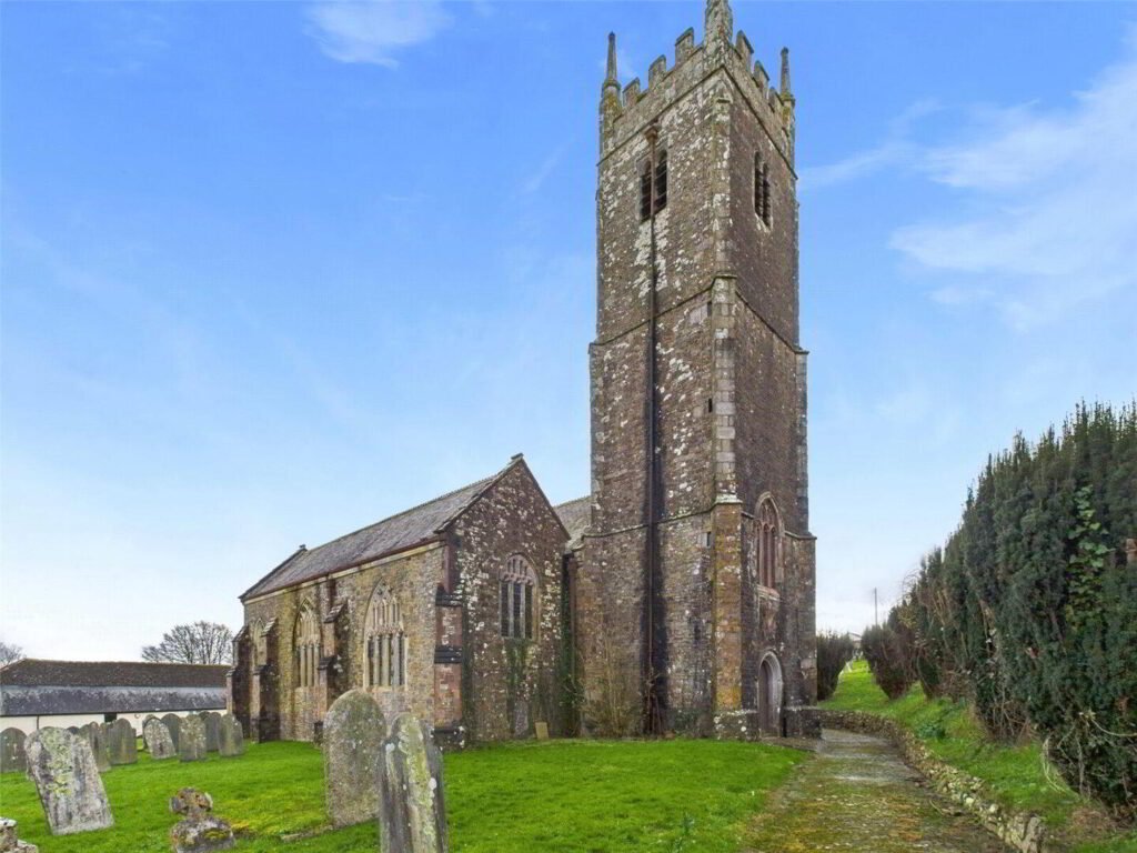 A Grade I Listed church in Devon with vaulted ceilings, stained glass and a graveyard is for sale at £50,000 offering unique potential for conversion or business use.