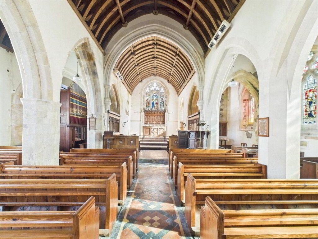 A Grade I Listed church in Devon with vaulted ceilings, stained glass and a graveyard is for sale at £50,000 offering unique potential for conversion or business use.