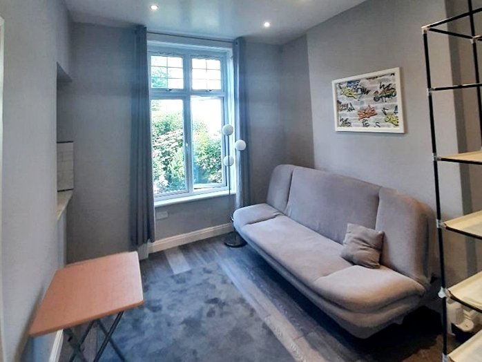 A £1,000-a-month studio in Harlesden, north London, offers a sofa bed instead of a real bed. Recently refurbished, it includes shared kitchen access and a large garden.