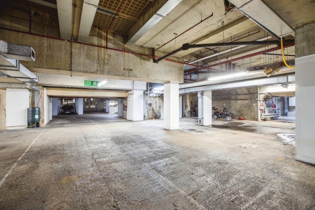 A single parking space in Fulham overlooking the River Thames is on sale for £150,000, with buyers also paying annual service charges and ground rent for security access.