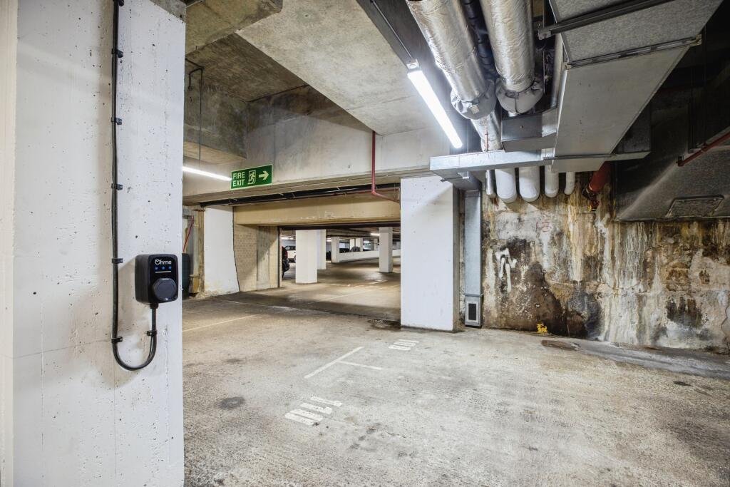 A single parking space in Fulham overlooking the River Thames is on sale for £150,000, with buyers also paying annual service charges and ground rent for security access.
