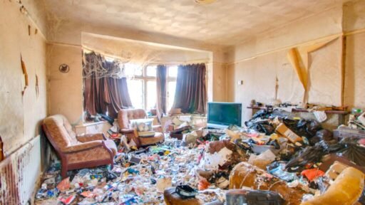 A three-bedroom house in Eastleigh buried under rubbish and cobwebs is on sale for £180,000, offering brave buyers a full renovation project with huge potential.