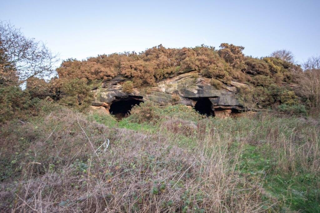 A 7.5 acre plot with hidden 500 year old Frodsham Caves is up for auction for 55000 offering a rare chance to own a mysterious underground sandstone cave network.