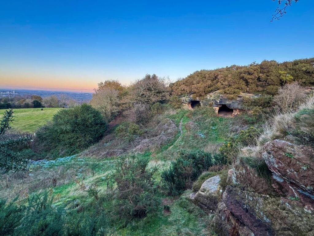 A 7.5 acre plot with hidden 500 year old Frodsham Caves is up for auction for 55000 offering a rare chance to own a mysterious underground sandstone cave network.