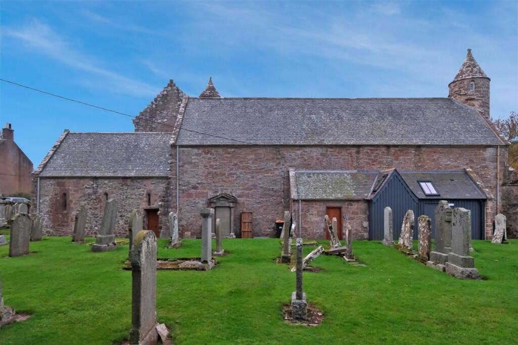A 13th-century church in Aberdeenshire linked to author Lewis Grassic Gibbon is on sale for £45,000, though its historic Arbuthnott Aisle burial chapel is not included.
