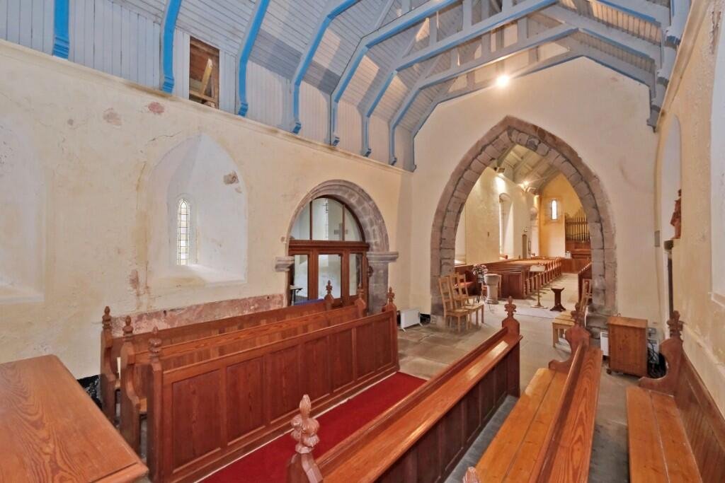 A 13th-century church in Aberdeenshire linked to author Lewis Grassic Gibbon is on sale for £45,000, though its historic Arbuthnott Aisle burial chapel is not included.