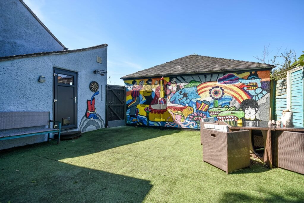 A quirky 1824 cottage in Penkhull priced at 410000 pounds features exposed beams modern spaces and a restored glass covered water well offering rare historic charm today.