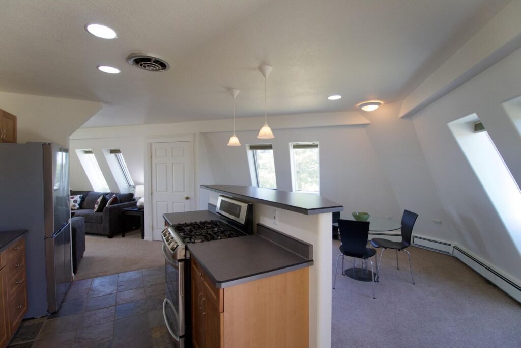 A £572,000 pyramid-shaped Colorado home with a secret bunker, escape hatch, solar power and 150 food cans is up for sale, offering complete off-grid security.