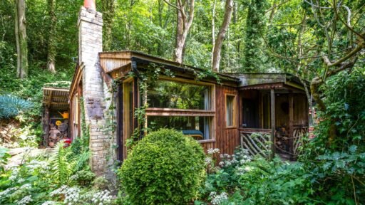 A £125,000 off-grid log cabin in Northumberland offers solar power, 5G internet and woodland views, but the new owner must move out for one week every year at Christmas.