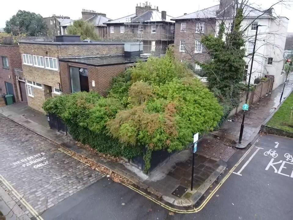 Overgrown Camden Mews home with collapsing interiors and a hidden car is listed for 925k promising redevelopment potential despite its rundown state and stunned locals.