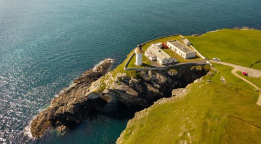 A historic seven bedroom lighthouse in Shetland is on sale for £350,000 offering sea views artist studios and former keepers cottages in a remote scenic setting.