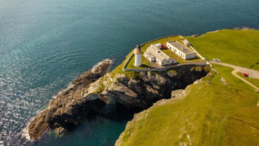 A historic seven bedroom lighthouse in Shetland is on sale for £350,000 offering sea views artist studios and former keepers cottages in a remote scenic setting.