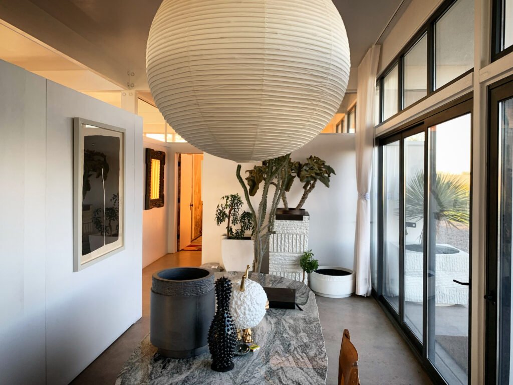 A £2.2m desert ranch near Marfa, Texas, once loved by A-listers, is for sale featuring stunning mountain views, modern design, and complete privacy on 10 acres.