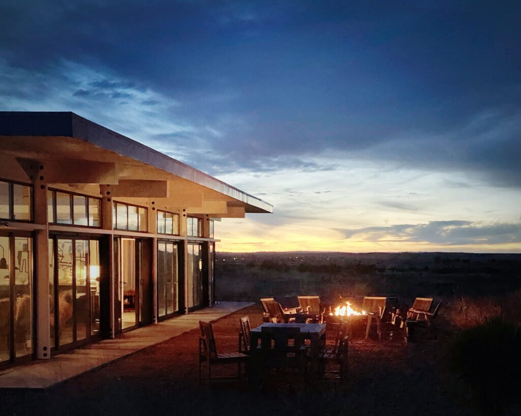 A £2.2m desert ranch near Marfa, Texas, once loved by A-listers, is for sale featuring stunning mountain views, modern design, and complete privacy on 10 acres.