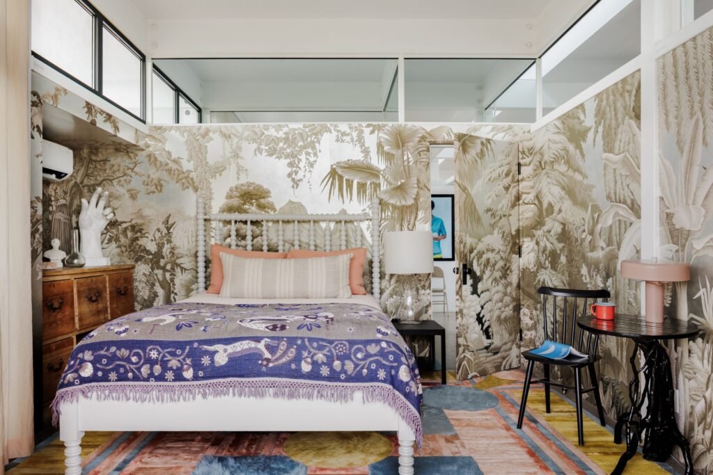 A £2.2m desert ranch near Marfa, Texas, once loved by A-listers, is for sale featuring stunning mountain views, modern design, and complete privacy on 10 acres.