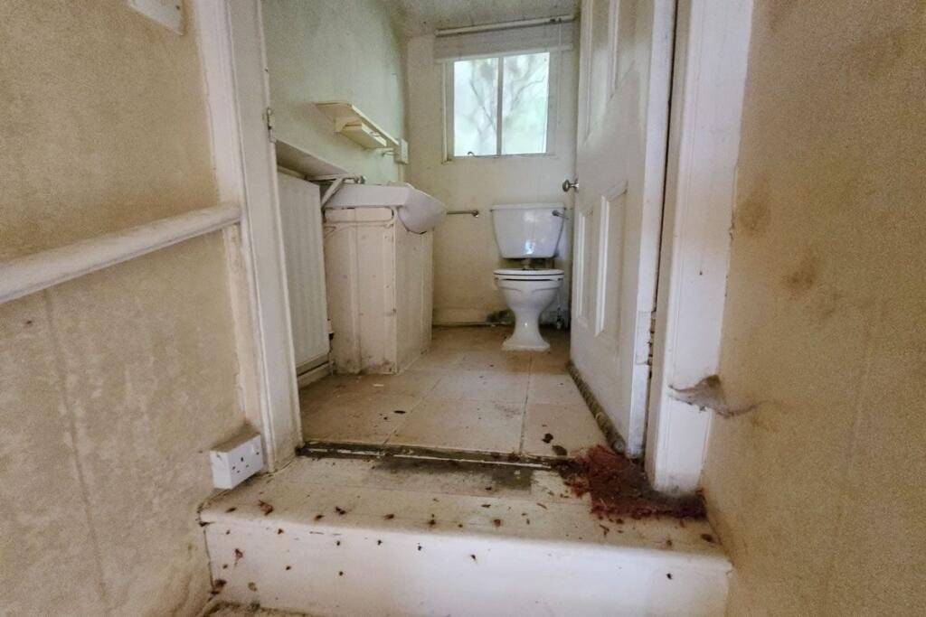 A three-bedroom seaside house near Glasgow is selling for just £60,000, but eerie graffiti reading Help us inside has made this so-called dream home a spooky bargain.