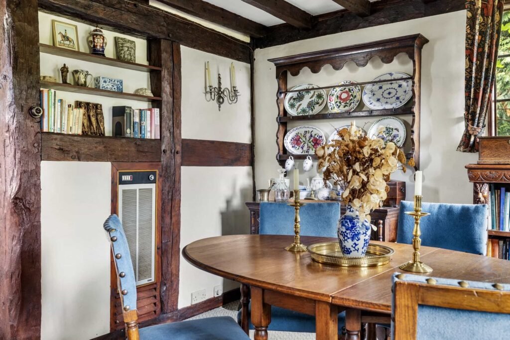 A £350,000 fairytale cottage rebuilt stone by stone in a picturesque village is for sale, offering beams, cosy charm, gardens, a pond and idyllic countryside living in Yarpole.