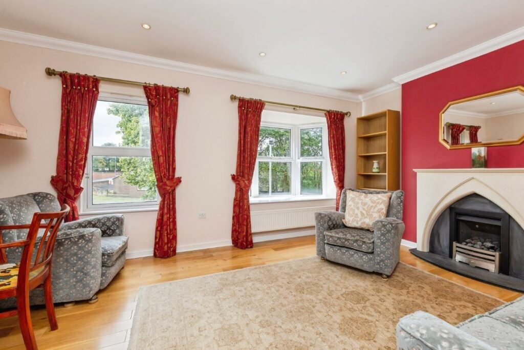 A £230,000 Durham townhouse has gone viral for its bizarre bathroom layout featuring two sinks divided by a glass panel, offering 1,565 sq ft and major fixer upper potential.