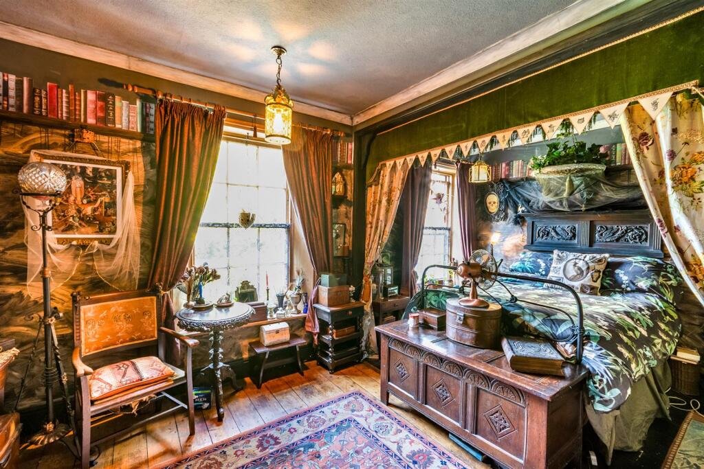 A £240000 period home in Rotherham charms with character and four floors of elegant features but shocks buyers with a mysterious strapped chair hidden in its basement sparking curiosity.
