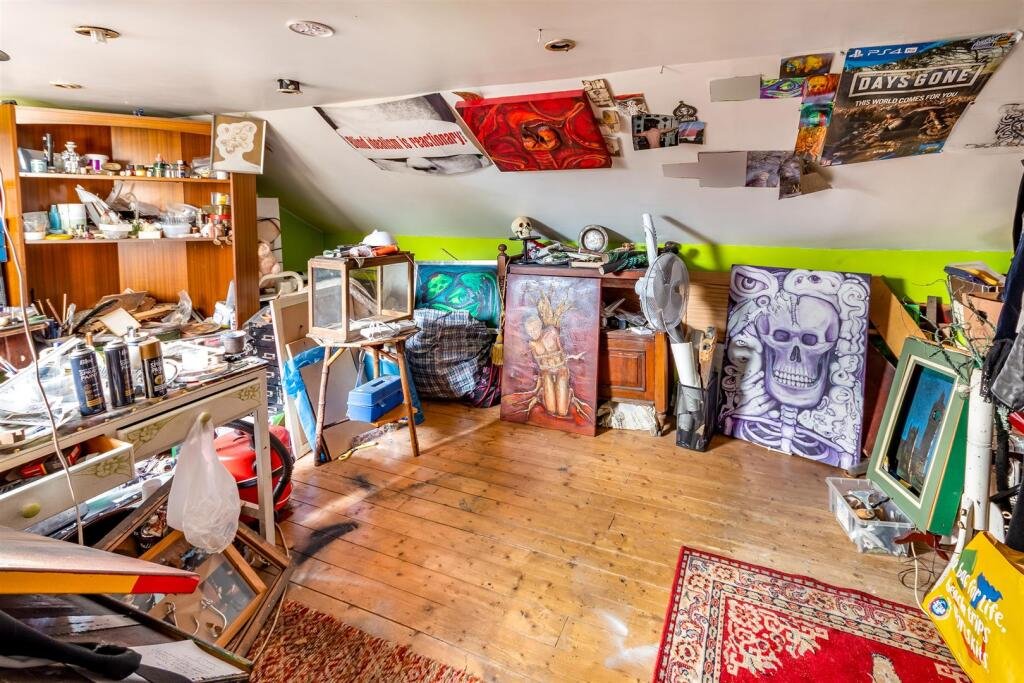 A £240000 period home in Rotherham charms with character and four floors of elegant features but shocks buyers with a mysterious strapped chair hidden in its basement sparking curiosity.