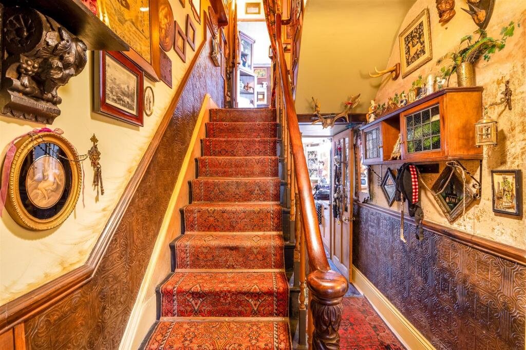 A £240000 period home in Rotherham charms with character and four floors of elegant features but shocks buyers with a mysterious strapped chair hidden in its basement sparking curiosity.