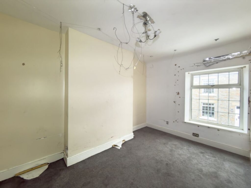 A quirky £80000 Burnopfield home hits auction featuring a bizarre bathroom with a toilet between two basins plus a spa bath fireplace lounge and garden in a village near Newcastle.