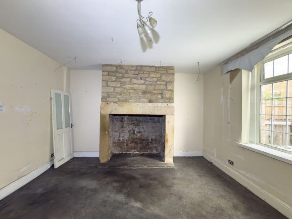 A quirky £80000 Burnopfield home hits auction featuring a bizarre bathroom with a toilet between two basins plus a spa bath fireplace lounge and garden in a village near Newcastle.