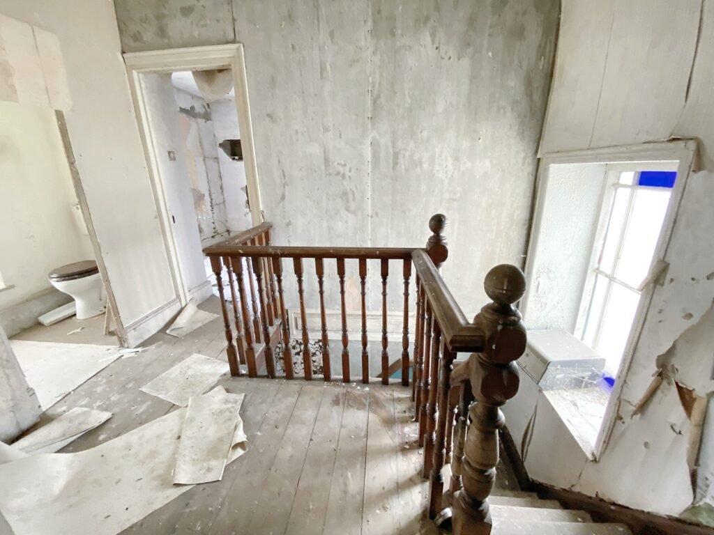 A £250,000 three bedroom home in Pembrokeshire is so derelict buyers are warned to enter at their own risk, offering two acres, huge renovation potential and countryside views.