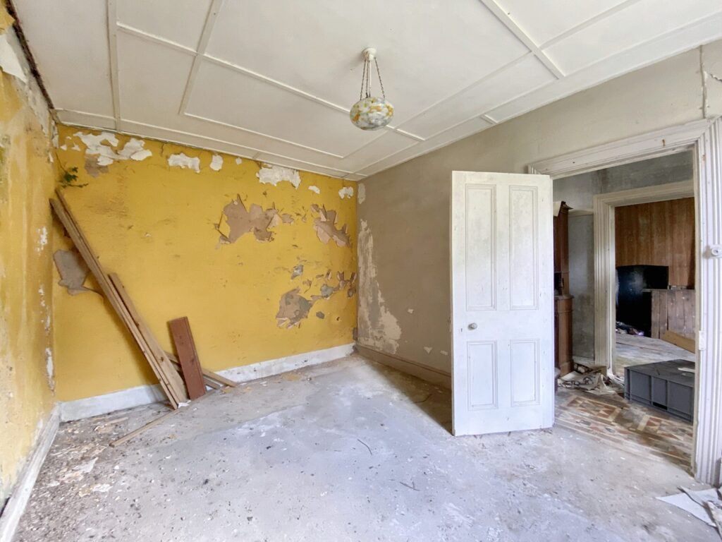 A £250,000 three bedroom home in Pembrokeshire is so derelict buyers are warned to enter at their own risk, offering two acres, huge renovation potential and countryside views.