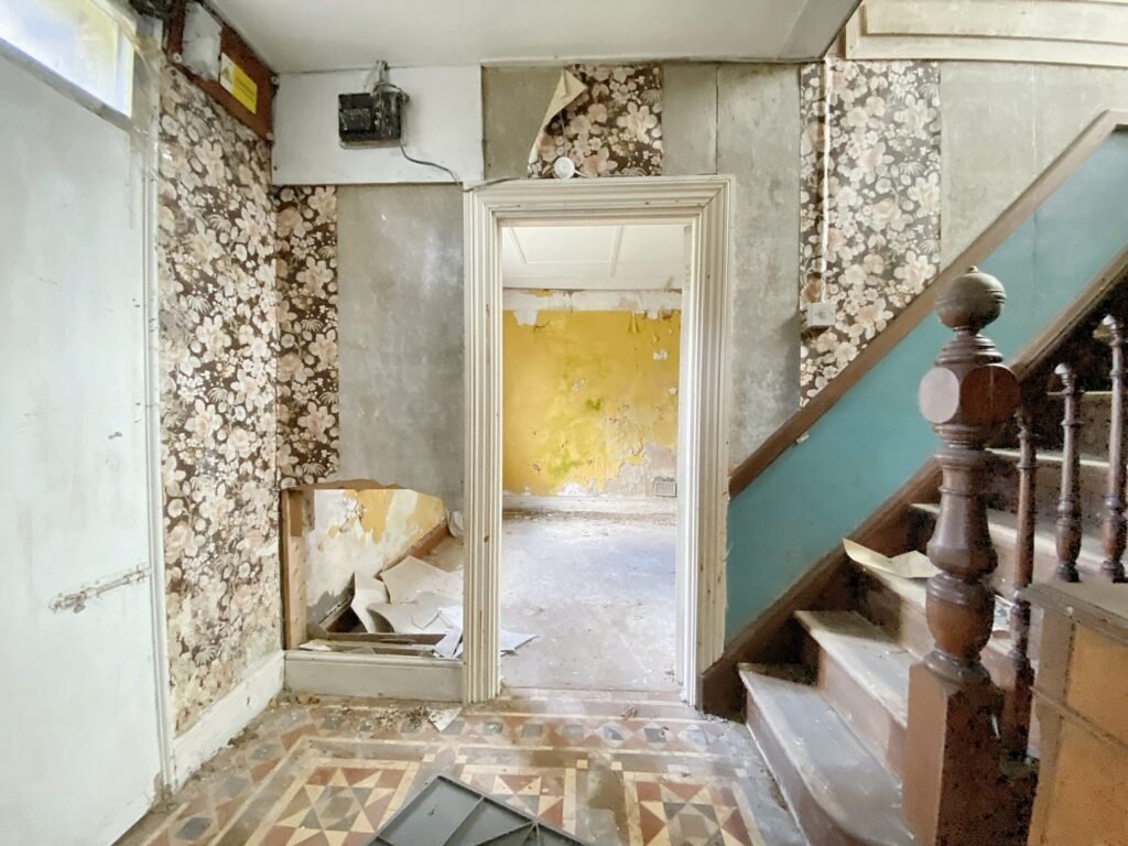 A £250,000 three bedroom home in Pembrokeshire is so derelict buyers are warned to enter at their own risk, offering two acres, huge renovation potential and countryside views.