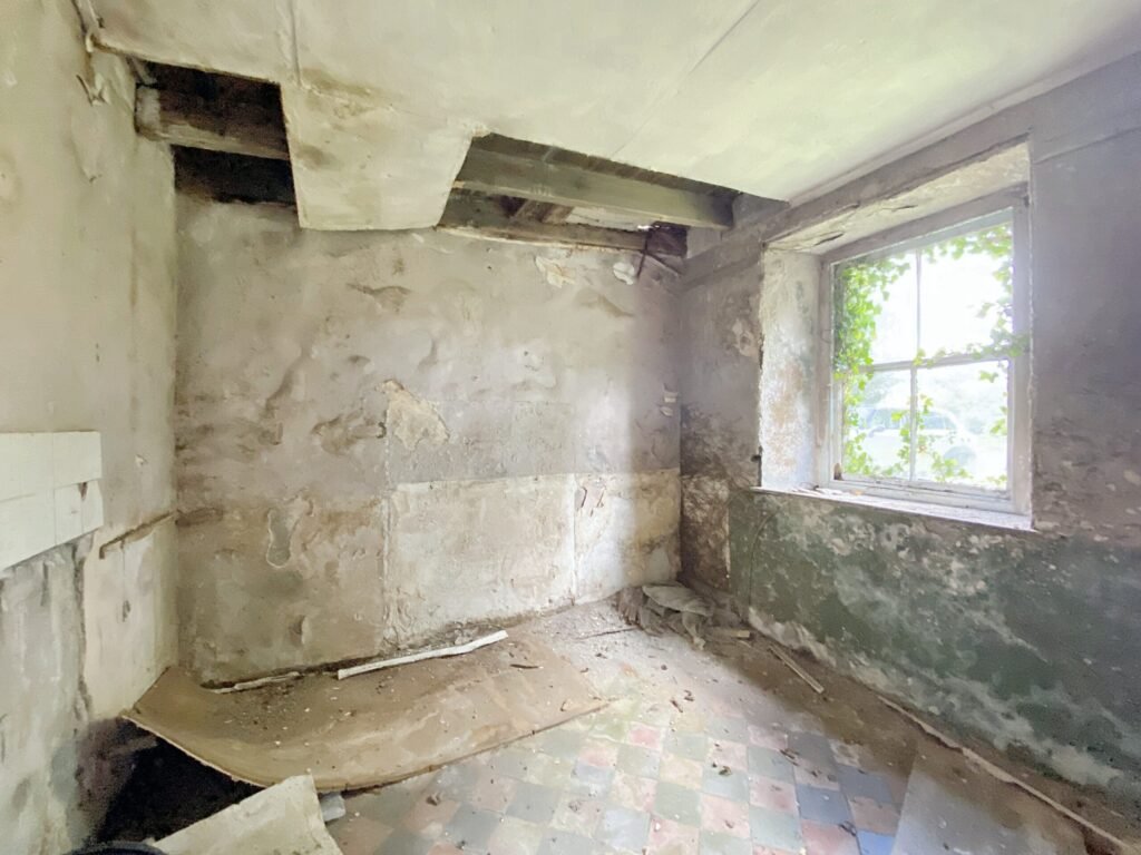 A £250,000 three bedroom home in Pembrokeshire is so derelict buyers are warned to enter at their own risk, offering two acres, huge renovation potential and countryside views.