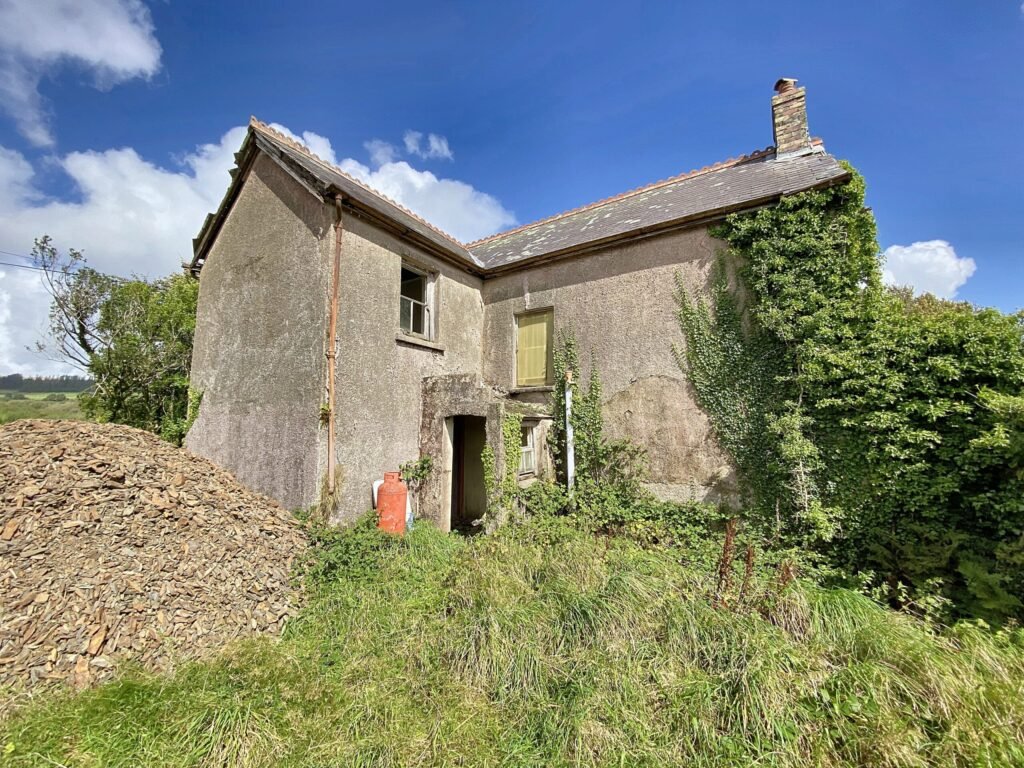 A £250,000 three bedroom home in Pembrokeshire is so derelict buyers are warned to enter at their own risk, offering two acres, huge renovation potential and countryside views.