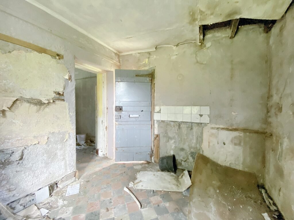 A £250,000 three bedroom home in Pembrokeshire is so derelict buyers are warned to enter at their own risk, offering two acres, huge renovation potential and countryside views.