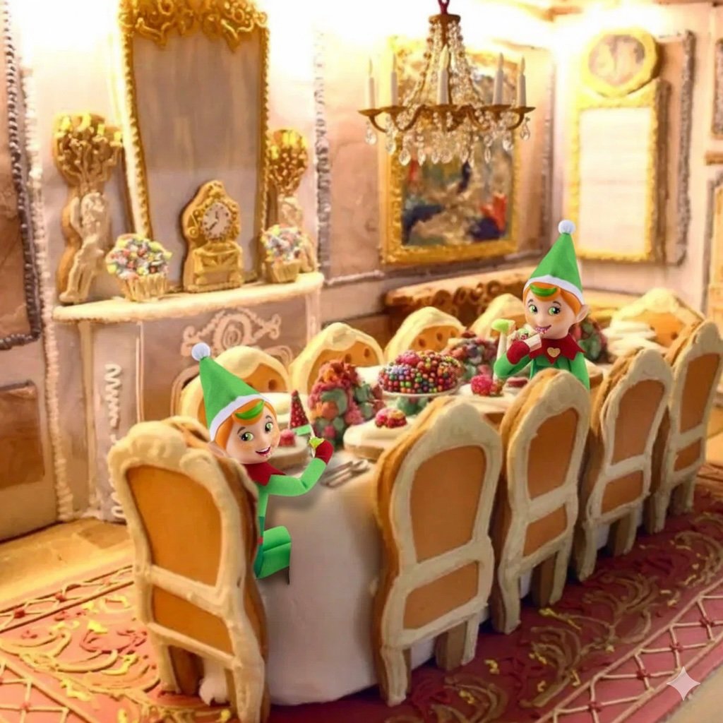 A £5 gingerbread house listing delights buyers with sweet themed rooms and candy features, offering a charity raffle entry for a real treat while raising funds for an animal shelter.