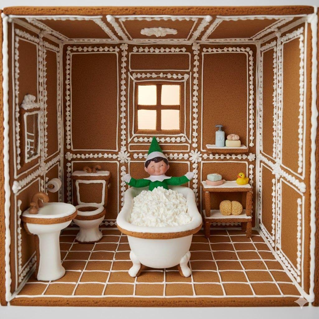 A £5 gingerbread house listing delights buyers with sweet themed rooms and candy features, offering a charity raffle entry for a real treat while raising funds for an animal shelter.