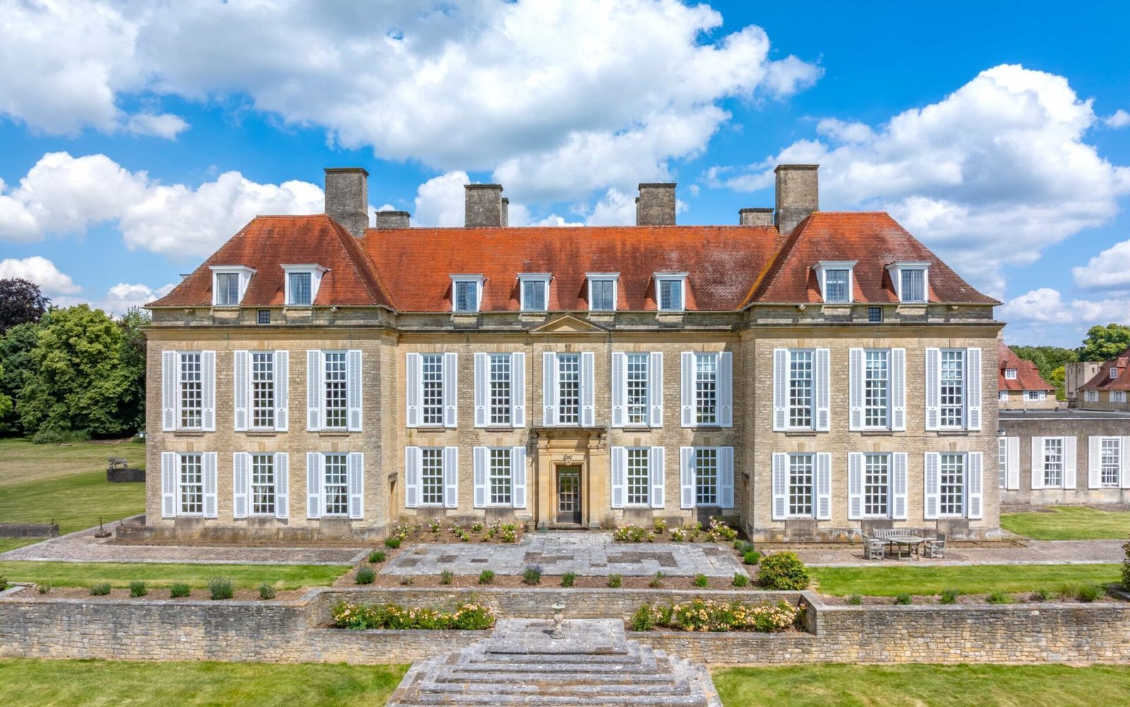 The last home built by Sir Edwin Lutyens, complete with a private cricket pitch and pavilion, goes up for sale after a £3m cut, now priced at £15m