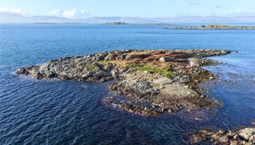 Stunning Scottish island with boathouse and sweeping sea views goes on sale for £50,000, but buyers are warned access is dangerous due to fast changing tides