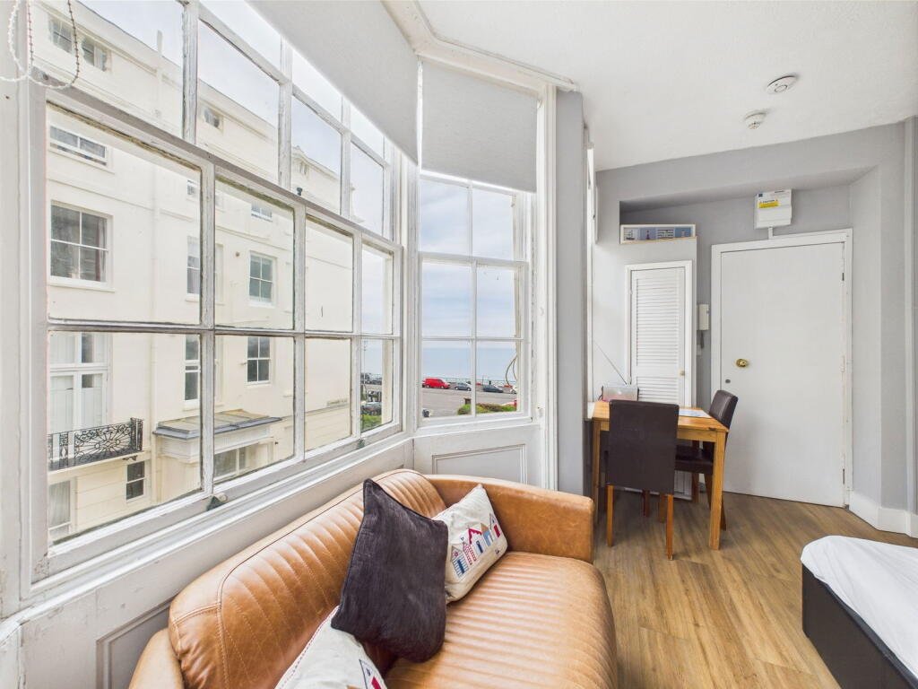Tiny 15 square metre studio with direct sea views in trendy Brighton hits the market for £130,000, offering beachside living where every inch counts for buyers.