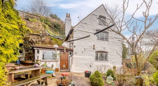 Dating back to 1511, this rare sandstone cave cottage with a bedroom carved into rock is for sale at £525,000, set in 2.5 acres near Kidderminster. Worcestershire UK sale