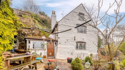 Dating back to 1511, this rare sandstone cave cottage with a bedroom carved into rock is for sale at £525,000, set in 2.5 acres near Kidderminster. Worcestershire UK sale